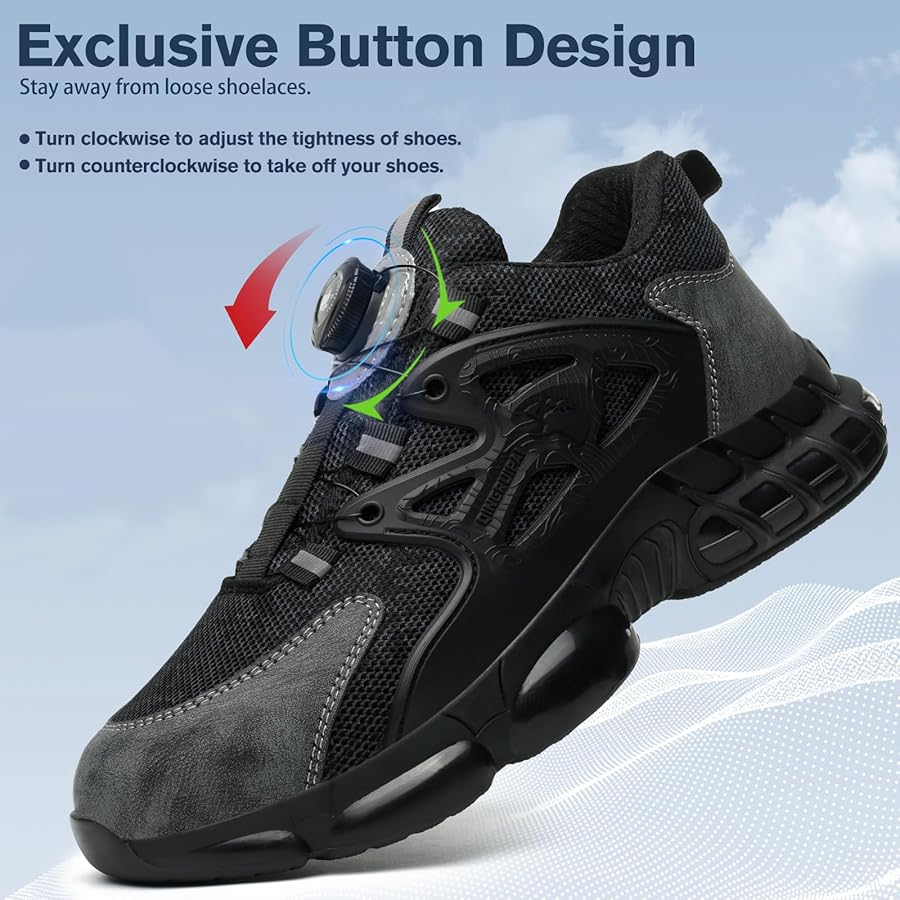 靴 iwashi Men Safety Shoes Insulation 6KV Anti-smash Anti-puncture